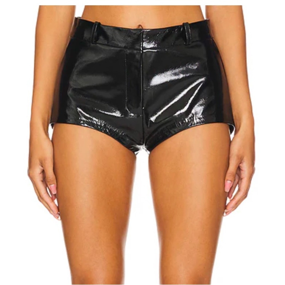 LAMARQUE x REVOLVE Annaise Hot Short in Patent Black